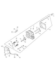 Command Engine - Cylinder Head And Valves Diagram and Parts List for LT1040 13AX10CG709-13AX10CG710-13BX10CG710 Cub Cadet Lawn Tractor